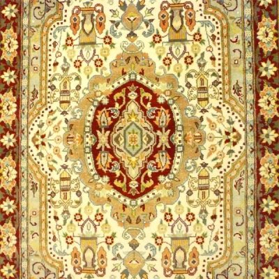 画像2: 【3197】ペルシャ絨毯　カシミア＆ウール（赤×ベージュ）