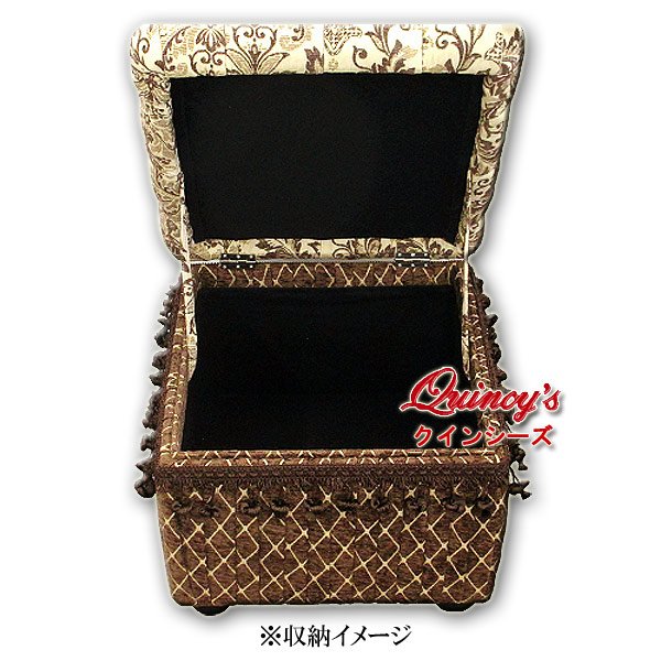 画像2: 最安値!【4368】ジェニファー・テイラー(ブロデリック) ボックススツール※収納機能付 (2)