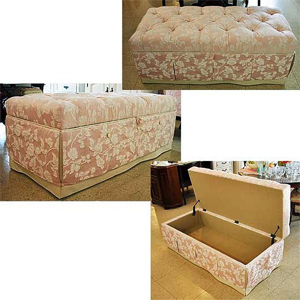 画像3: 最安値！【4335】ジェニファー・テイラー（ヘアルーム ピンク）　ベンチボックス（ベンチソファ） (3)