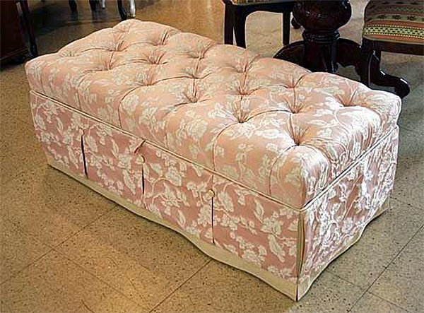 画像2: 最安値！【4335】ジェニファー・テイラー（ヘアルーム ピンク）　ベンチボックス（ベンチソファ） (2)