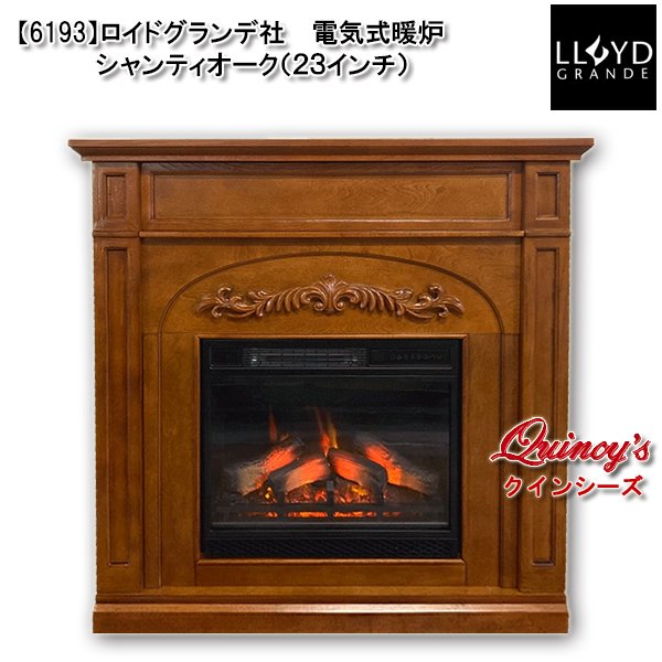 画像1: 【6193】 ロイドグランデ社(23インチ）電気式暖炉（シャンティオーク） マントルピース (1)