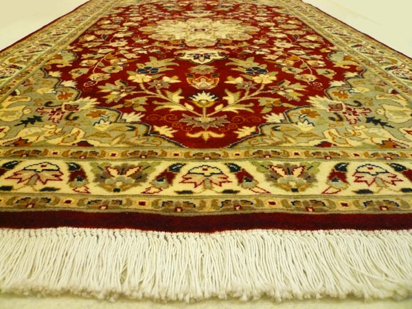 3193】ペルシャ絨毯 カシミア＆ウール（赤） - クインシーズ（☆ロココ 